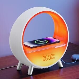 Dekala Arches Gradual Sunrise Alarm Clock with Wireless Charging Bluetooth Sp...